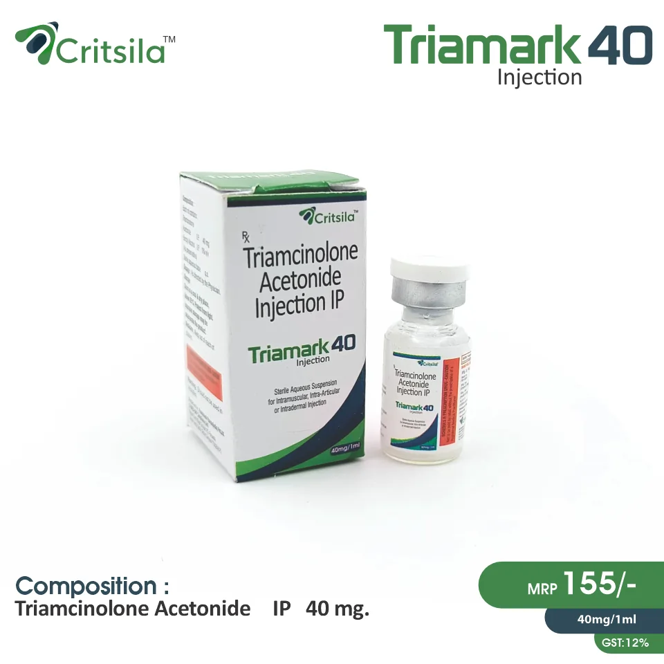 Triamcinolone Acetonide 40mg injection at the best price in PCD Pharma Franchise for rheumatology, orthopedics, and pulmonary care.